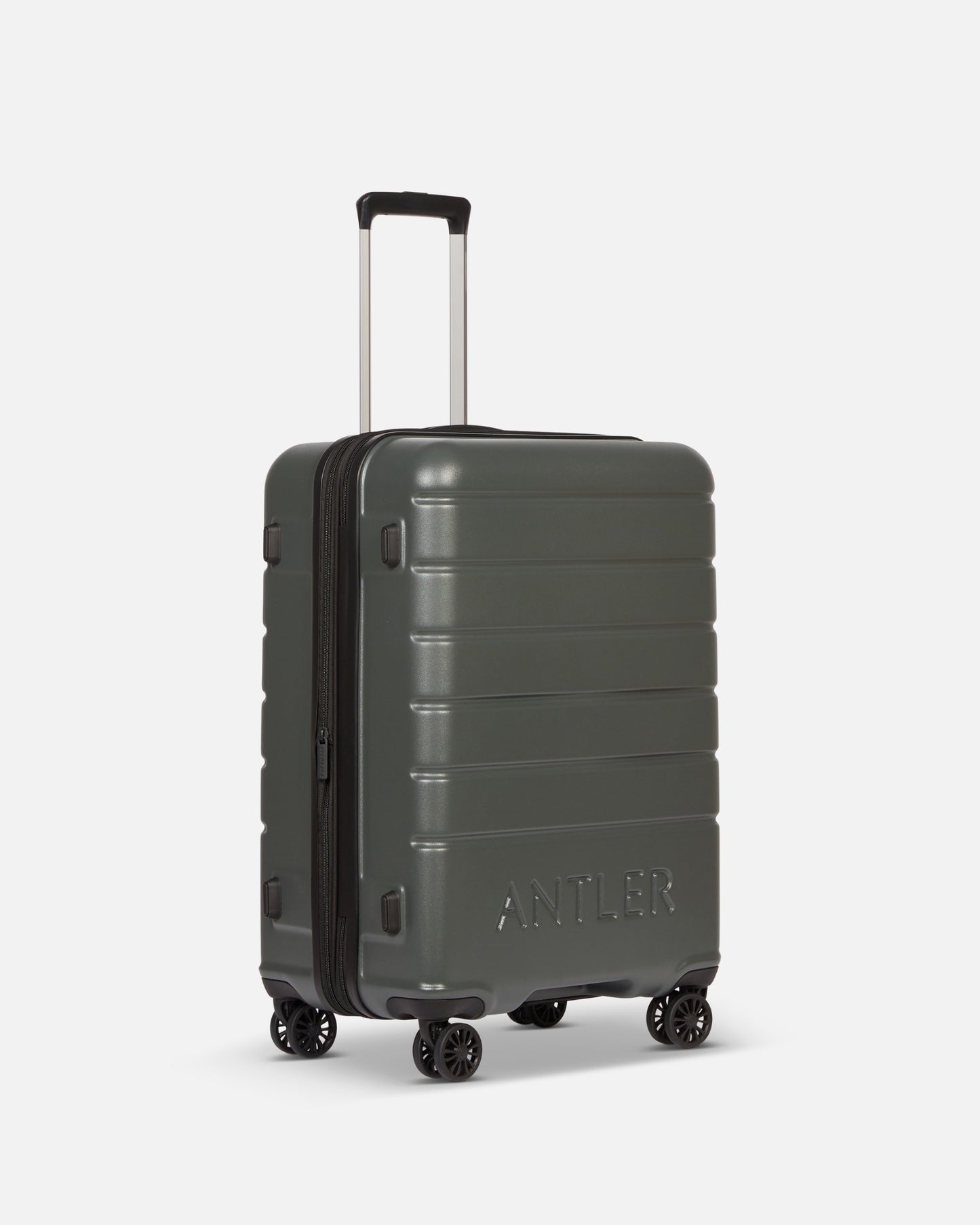 Expandable Carry-on Luggage Set in Moss Grey - Logo