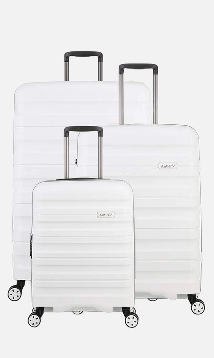 Lincoln 3 Piece Suitcase Set White Hard Suitcase Antler AU Antler Luggage Australia