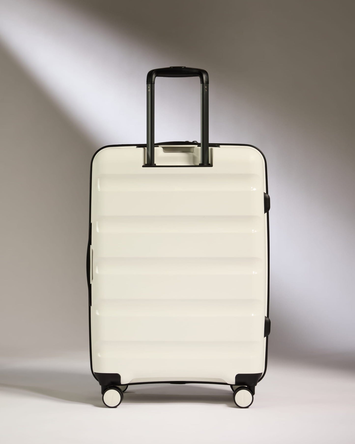 Antler Luggage -  Medium Suitcase in White - Logo Stripe - Hard Suitcase - Medium Medium Suitcase White - Logo Stripe | Lightweight Hard Shell Luggage