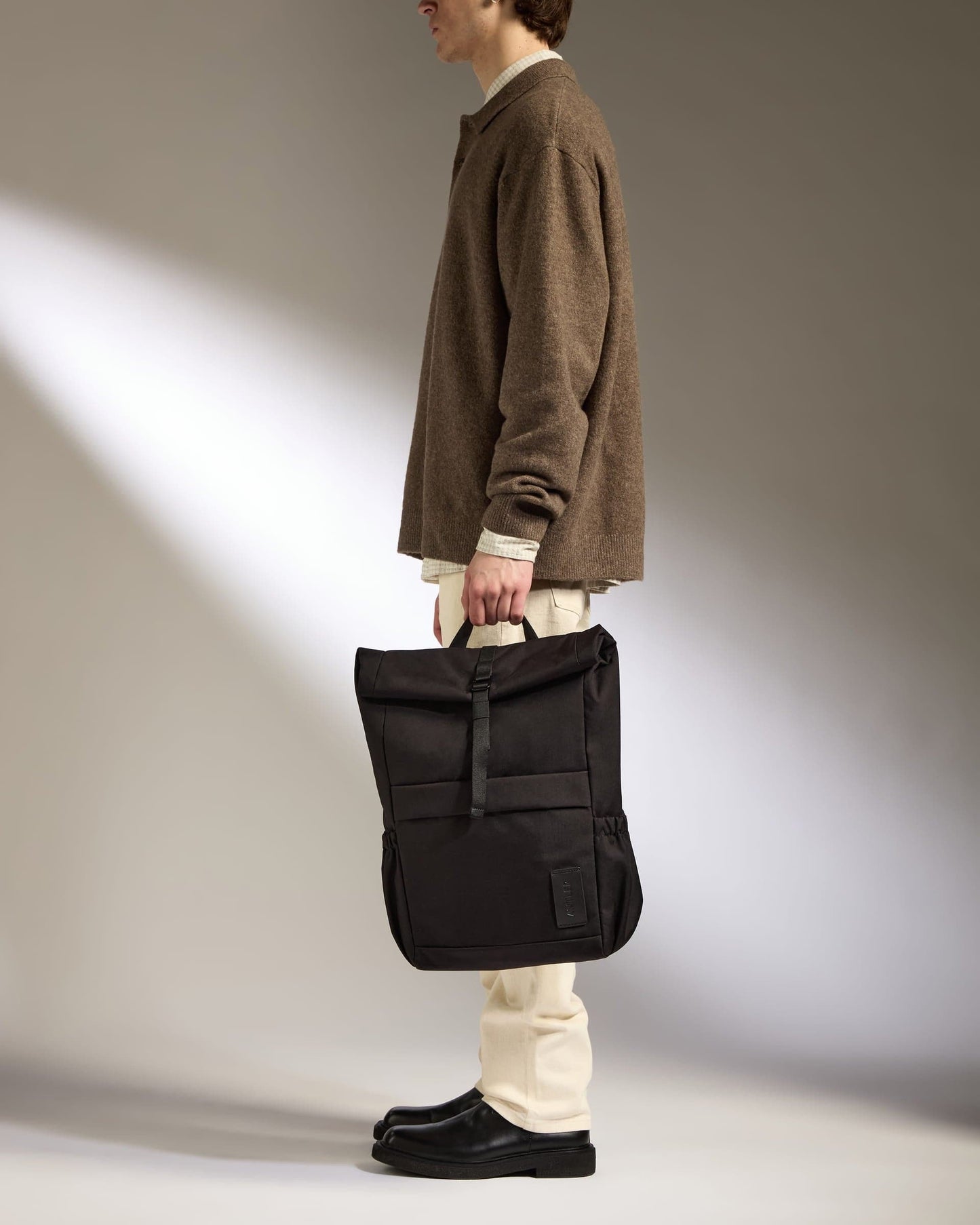 Antler Luggage -  Urban Core Rolltop Backpack in Black - Backpack | Large Urban Core Rolltop Backpack in Black