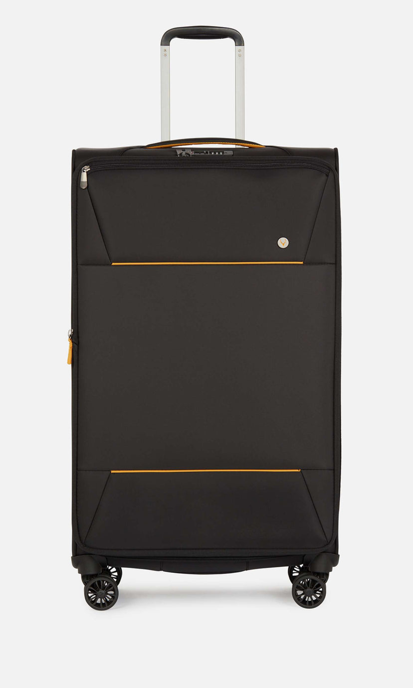 Brixham Medium Suitcase Black Soft Shell Suitcase Antler AU Antler Luggage Australia