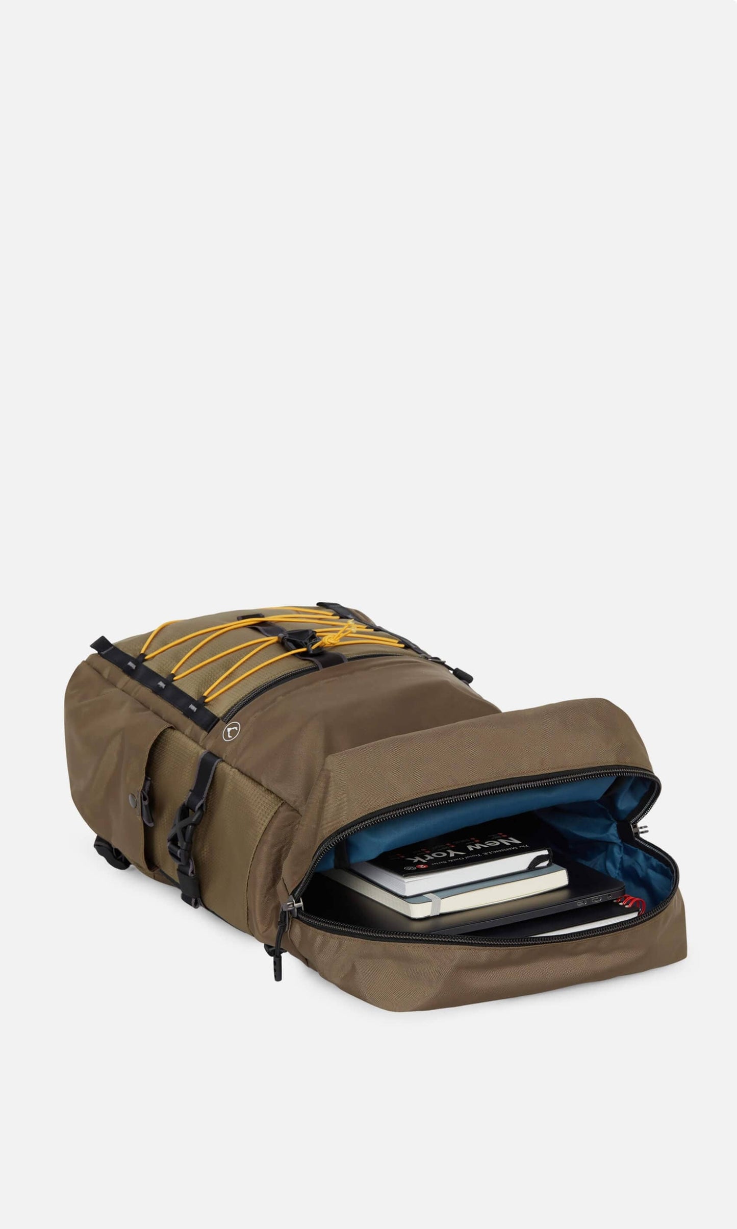 Bamburgh roll top backpack in khaki