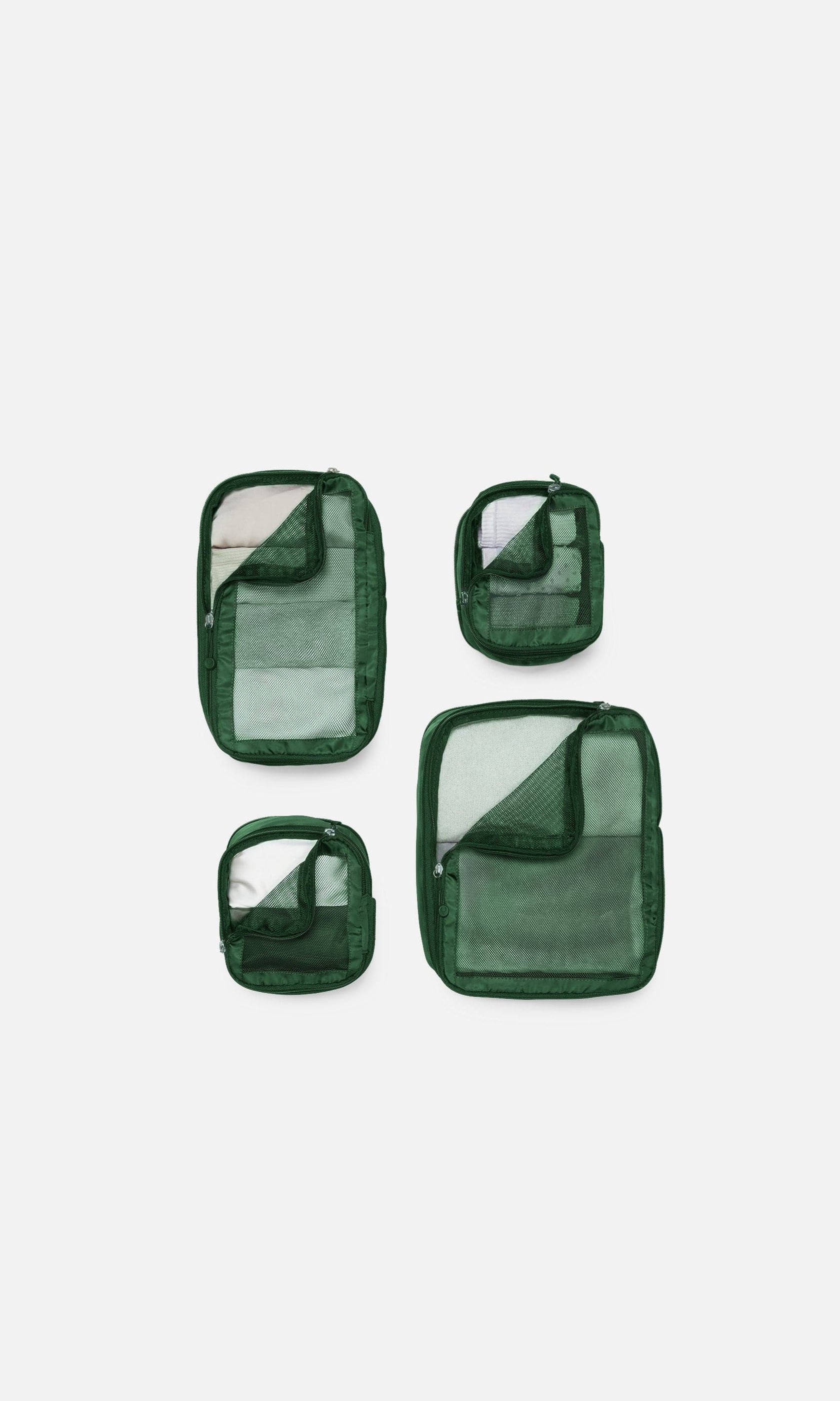 Packing Cubes in Green Set of 4 » Travel Accessories » Packing